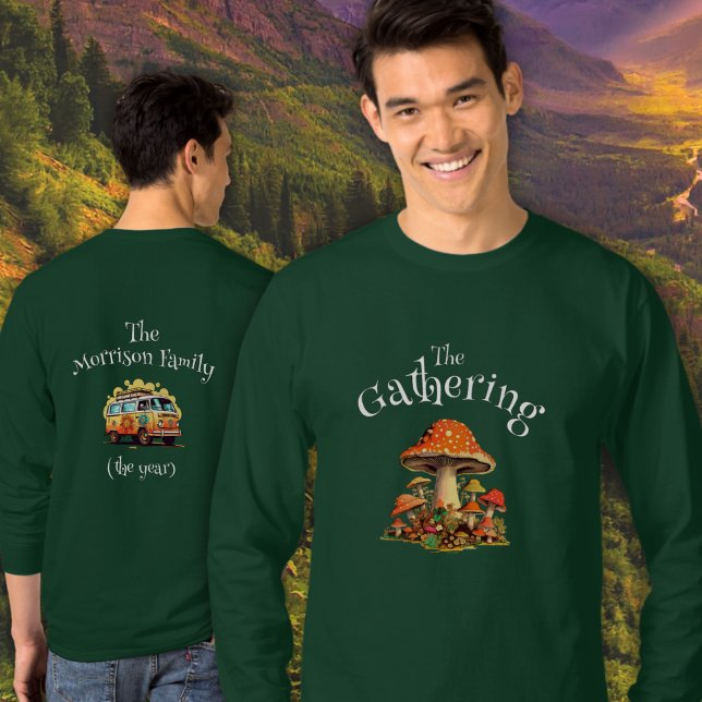 Camiseta Reunião Familiar de Troços Retro Personalizados Di (Criador carregado)