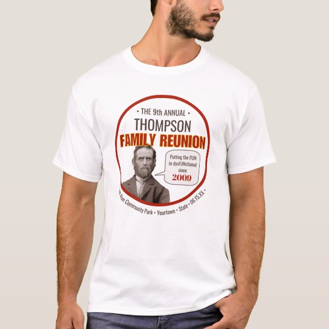 Camiseta Reunião Familiar | Foto Engraçada Personalizada em (Frente)