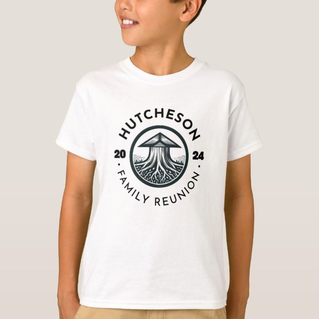 Camiseta Reunião Familiar Hutcheson 2024 Kids Tshirt (Frente)