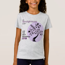 Camiseta Reunião Familiar Roxo-Árvore Moderna Memento