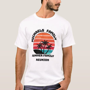 Camiseta Reunião familiar Summer Sunset Beach Palm Tree