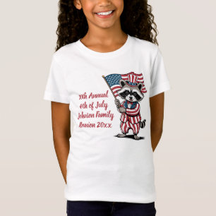 Camiseta Reunião Festiva Raccoon 4 de julho