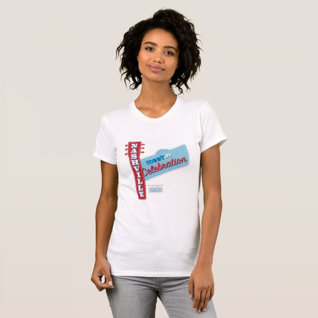 Camiseta Reunião-no T das mulheres de Nashville (Frente Completa)