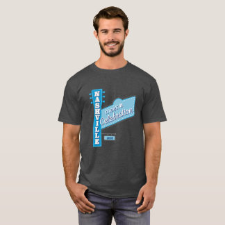 Camiseta Reunião-no T escuro dos homens de Nashville