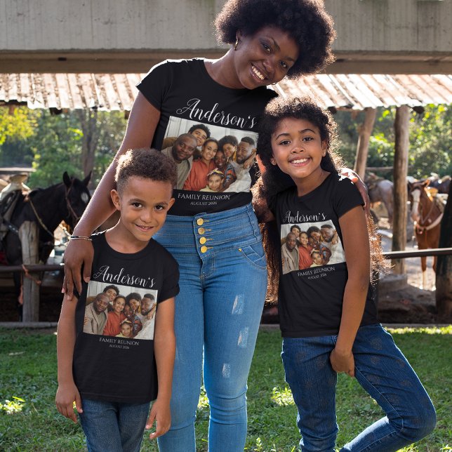 Camiseta Reunião Personalizada da Família de Fotos (Criador carregado)