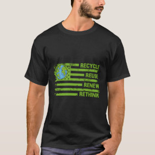 Camiseta Reutilização Do reciclar Renovar Repensar A Ação A