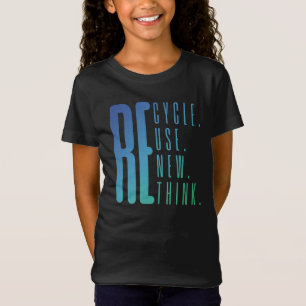 Camiseta Reutilização do reciclar Renovar Repensar Ativismo