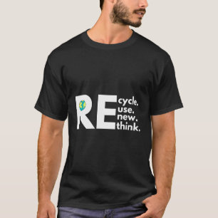 Camiseta Reutilização do reciclar Renovar Repensar Ativismo