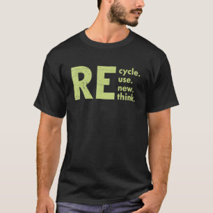 Camiseta Reutilização do reciclar Renovar Repensar Crise Am