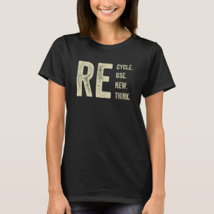 Camiseta Reutilização do reciclar Renovar Repensar Crise Am