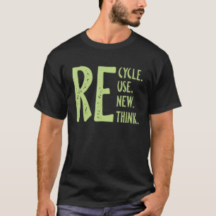 Camiseta Reutilização do reciclar Renovar Repensar Crise Am
