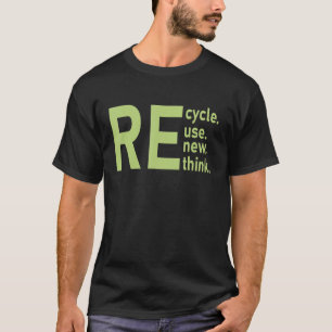 Camiseta Reutilização do reciclar Renovar Repensar o Ambien