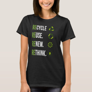 Camiseta Reutilização do reciclar Renovar Repensar o Ambien
