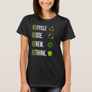 Camiseta Reutilização do reciclar Renovar Repensar o Ambien