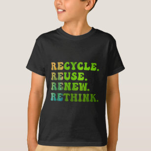 Camiseta Reutilização do reciclar Renovar Repensar o Ambien