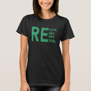 Camiseta Reutilização do reciclar Renovar Repensar o Ambien