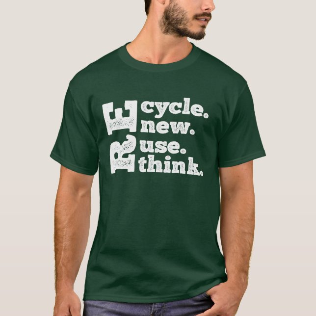 Camiseta Reutilização do reciclar Renovar Repensar o Dia da (Frente)