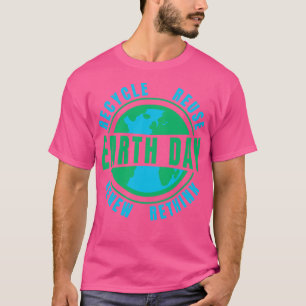 Camiseta Reutilização do reciclar Renovar Repensar o Dia da