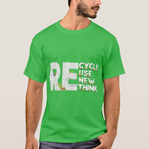 Camiseta Reutilização do reciclar Renovar Repensar Terra Di