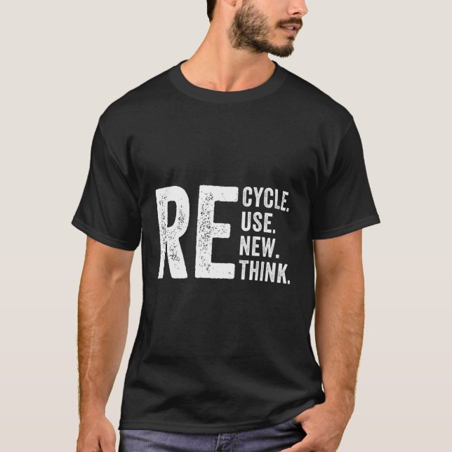Camiseta Reutilizar reciclar Renovar Repensar Crise Ação Am (Frente)