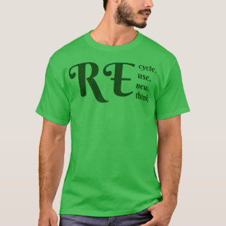 Camiseta Reutilizar Renovação de reciclar Repensar 1