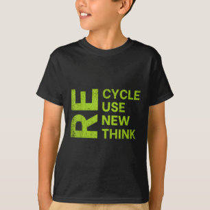 Camiseta Reutilizar Renovar Renovar Repensar Ciclo Utilizar