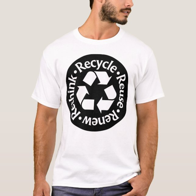 Camiseta Reutilizar Renovar Repensar reciclar (Frente)