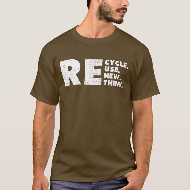 Camiseta Reutilizar Renovar Repensar reciclar (Frente)