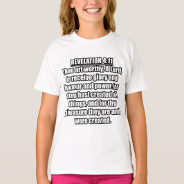 Camiseta Revelação 4:11 Bíblia KJV Verso