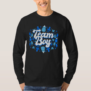 Camiseta Revelação de Gênero Bebêmenino Chá de Bebê Equipe
