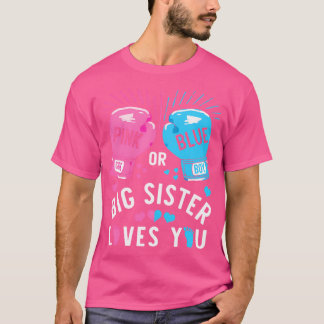 Camiseta Revelação de Gênero de Boxe Irmã Mais Velha Ama Vo
