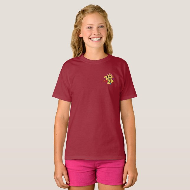 Camiseta Revelação do Ano Novo de 2024 | Crianças (Frente Completa)