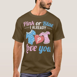 Camiseta Revelação do Gênero do Chá de fraldas Rosa Ou Azul