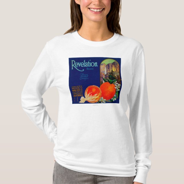 Camiseta Revelação LabelNaranjo alaranjado, CA (Frente)