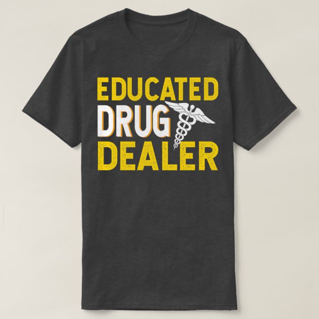 Camiseta Revendedor de Drogas Educado 1 (Frente do Design)