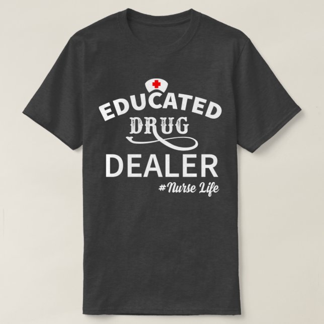Camiseta Revendedor de Drogas Educado 5 (Frente do Design)