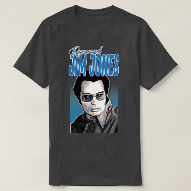 Camiseta Reverendo Jim JonesMassacre de Jonestown - Triplo  (Frente do Design)