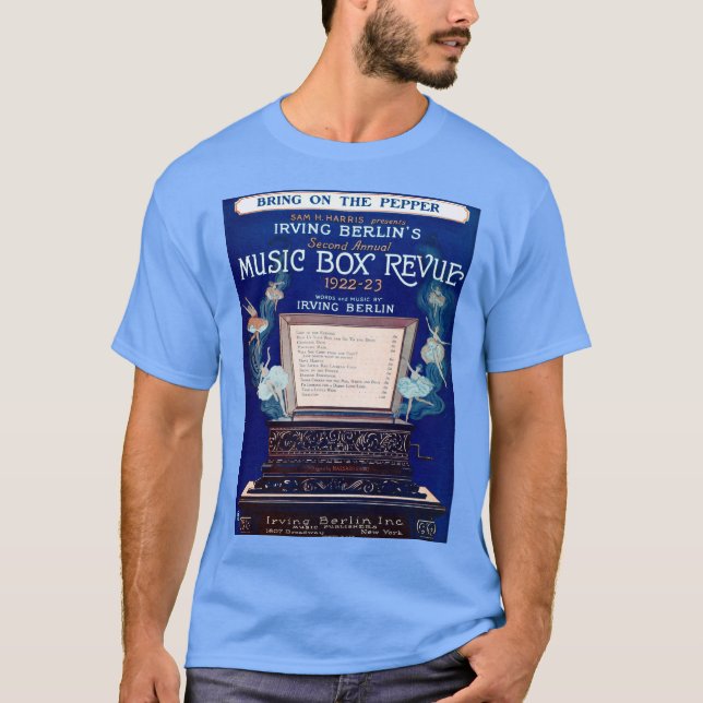 Camiseta Revisão 1922 da caixa de música de Irving Berlin (Frente)