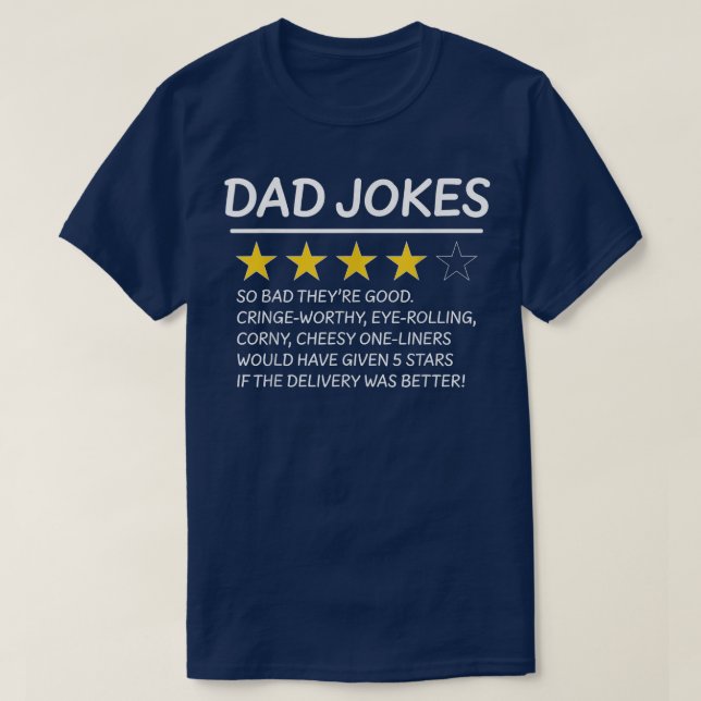 Camiseta Revisão da Piada pai (Frente do Design)