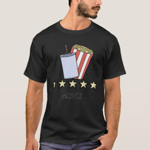Camiseta Revisão de Filme de Pipoca de Bebida Personalizada