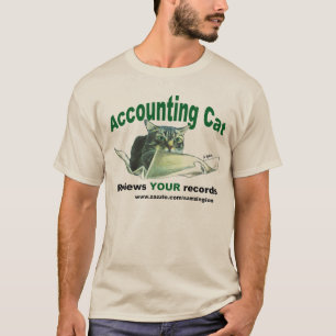Camiseta Revisão do gato do contador SEU t-shirt dos