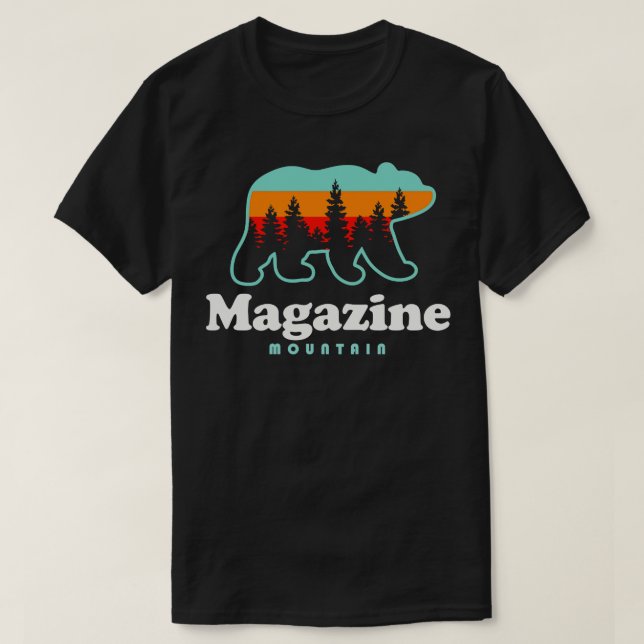 Camiseta Revista Mountain Hike Ozark - Urso Florestal Nacio (Frente do Design)