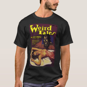Camiseta Revista Vintage Weird Tales Rainha Costa Negra