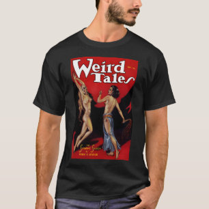 Camiseta Revista Vintage Weird Tales sangue dourado
