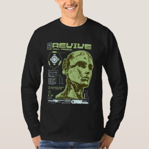 Camiseta Revive Y2K - Robô - Estética de Grafite Urbano Neg