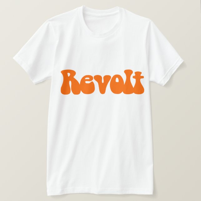 Camiseta Revolta - Laranja (Frente do Design)