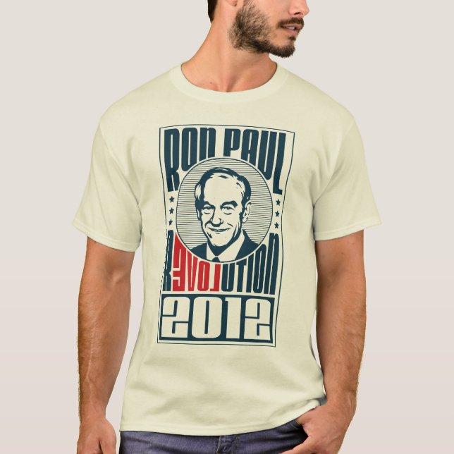 Camiseta Revolução 2012 de Ron Paul (Frente)