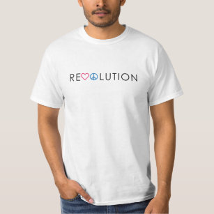 Camiseta Revolução: Amor e Paz Gráfico