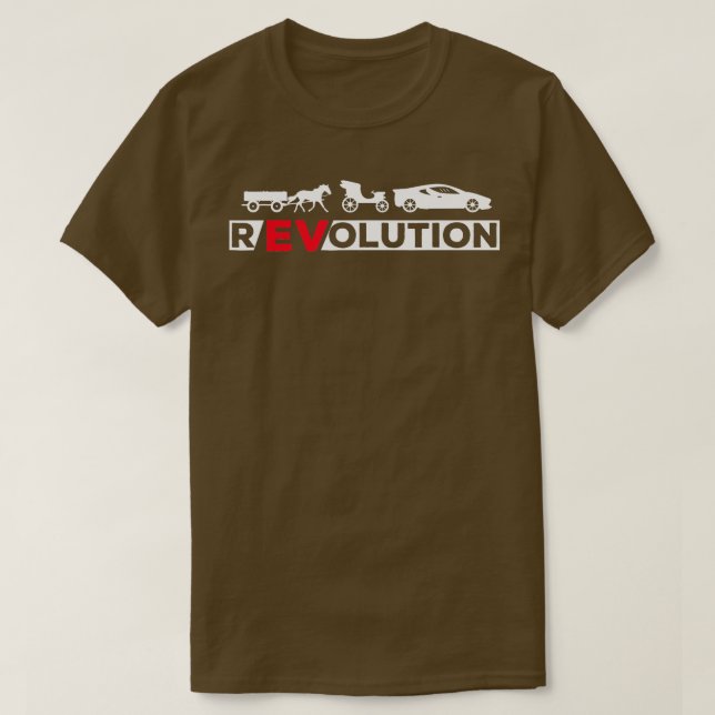 Camiseta Revolução da bateria EV do driver de veículo elétr (Frente do Design)