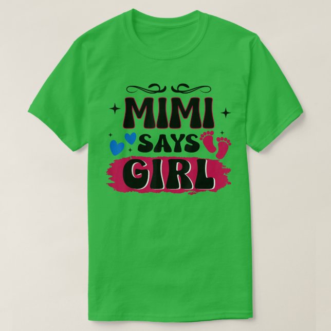 Camiseta Revolução de Gênero Mimi Diz Menina Correspondente (Frente do Design)